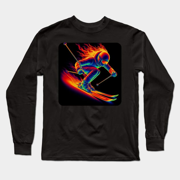 Thermal Image - Sport #8 Long Sleeve T-Shirt by The Black Panther